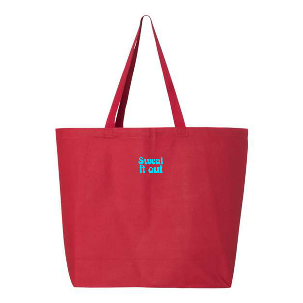 Sweat It Out Cyan Tote Bag