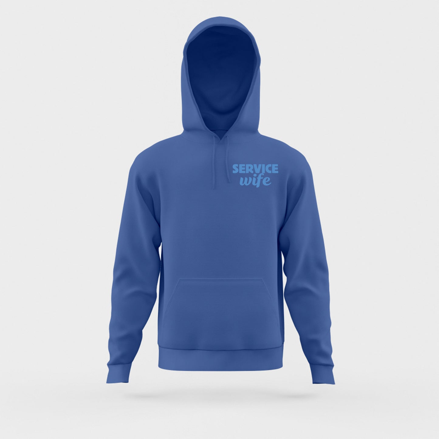 Service Wife Sky Blue Hoodie