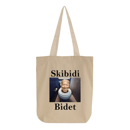 skibidy bidet tote bag