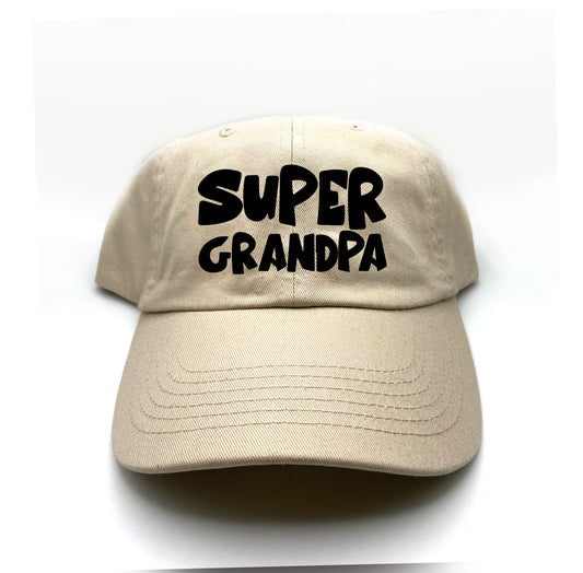 Super Grandpa Black Dad Hat