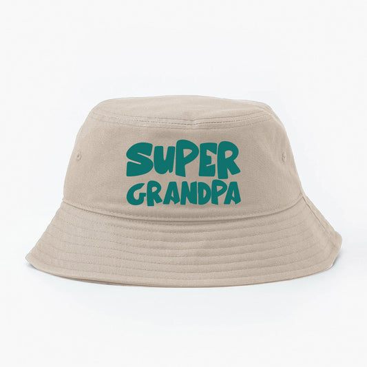 Super Grandpa Green Bucket Hat