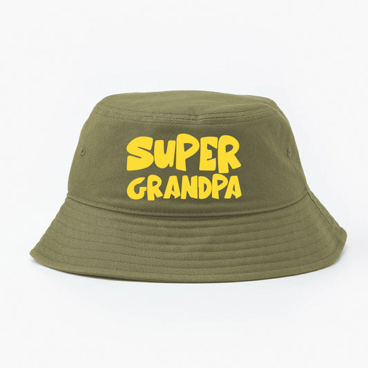 Super Grandpa Yellow Bucket Hat