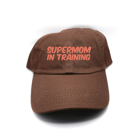Supermom in Training Peach Dad Hat