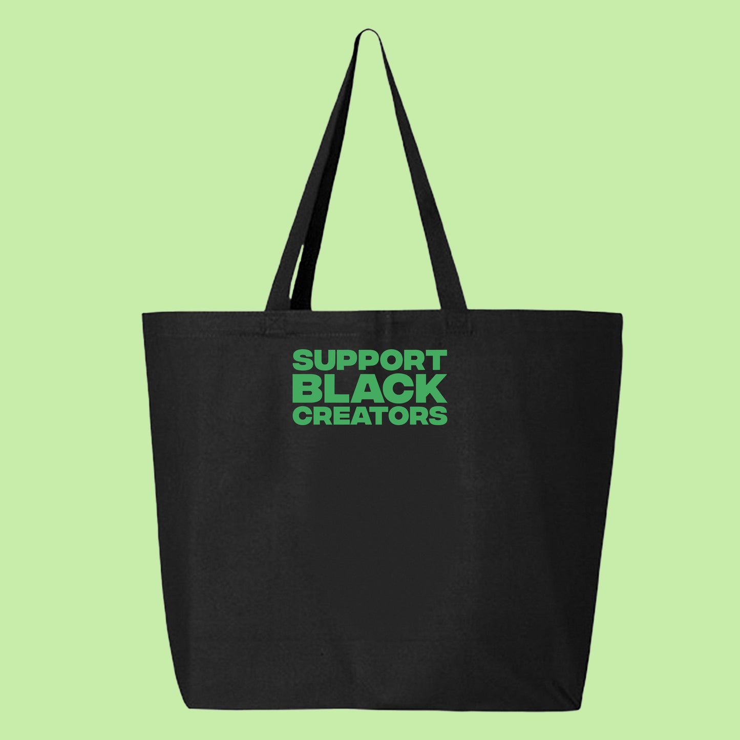 Support Black Creators Green Tote Bag