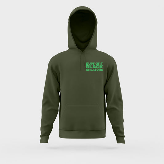 Support Black Creators Green Hoodie