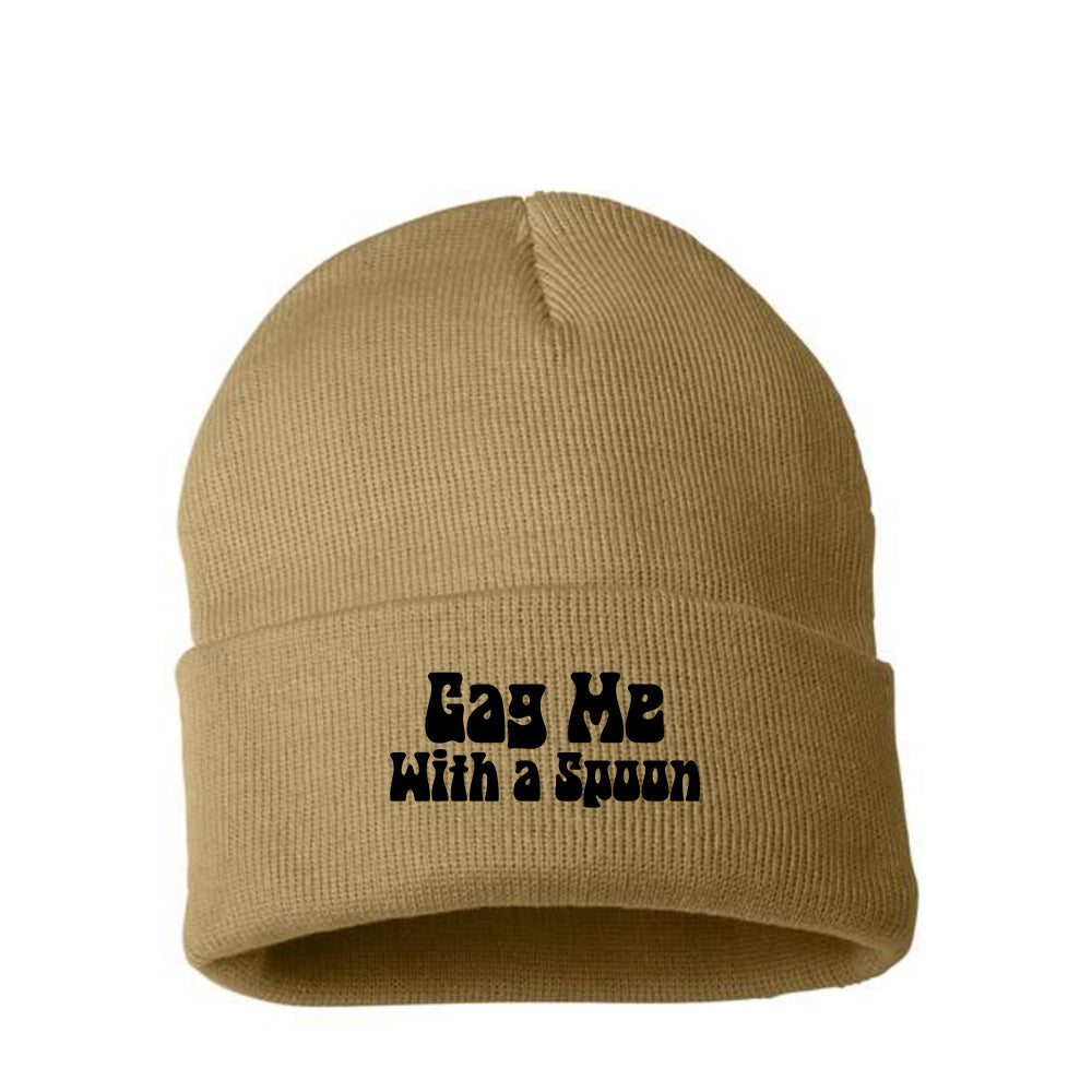 Gag Me With a Spoon Black Beanie