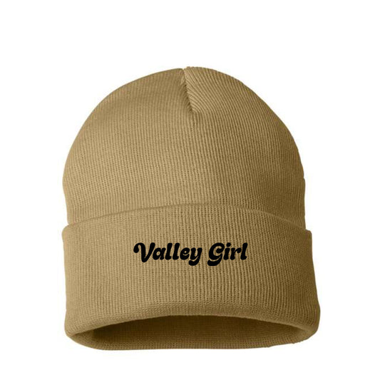 Valley Girl Black Beanie