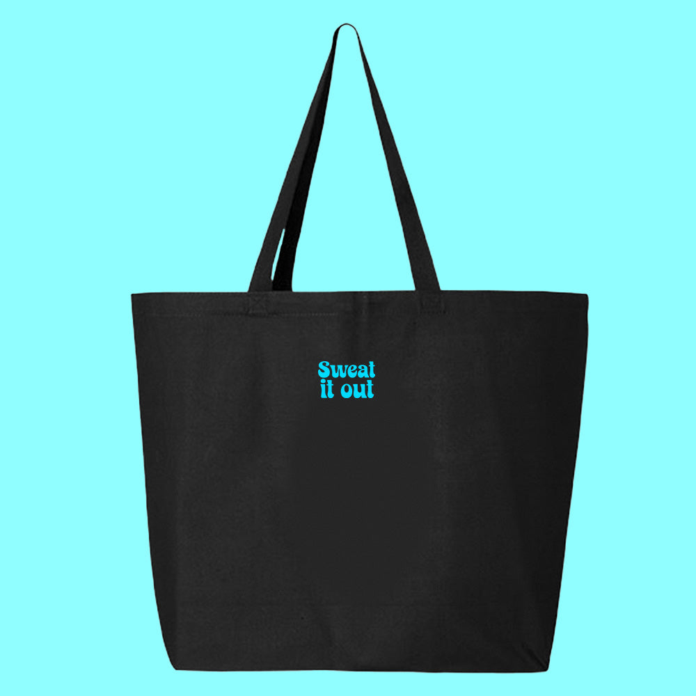 Sweat It Out Cyan Tote Bag