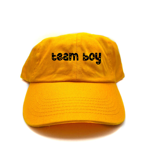 team boy black dad hat