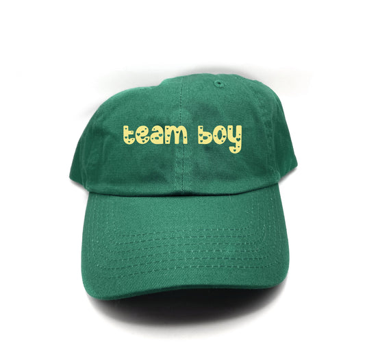 team boy yellow dad hat
