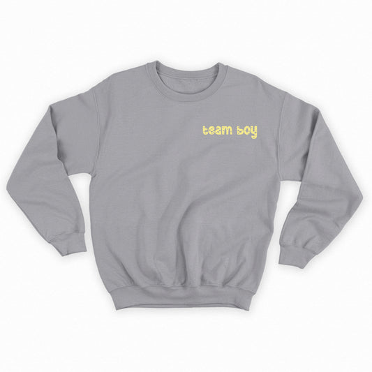 team boy yellow sweatshirt