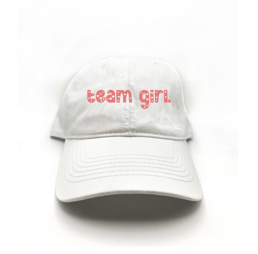 team girl pink dad hat