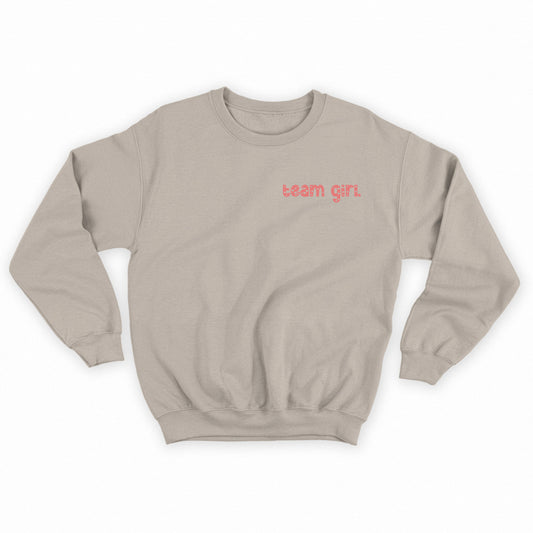 team girl pink sweat shirt