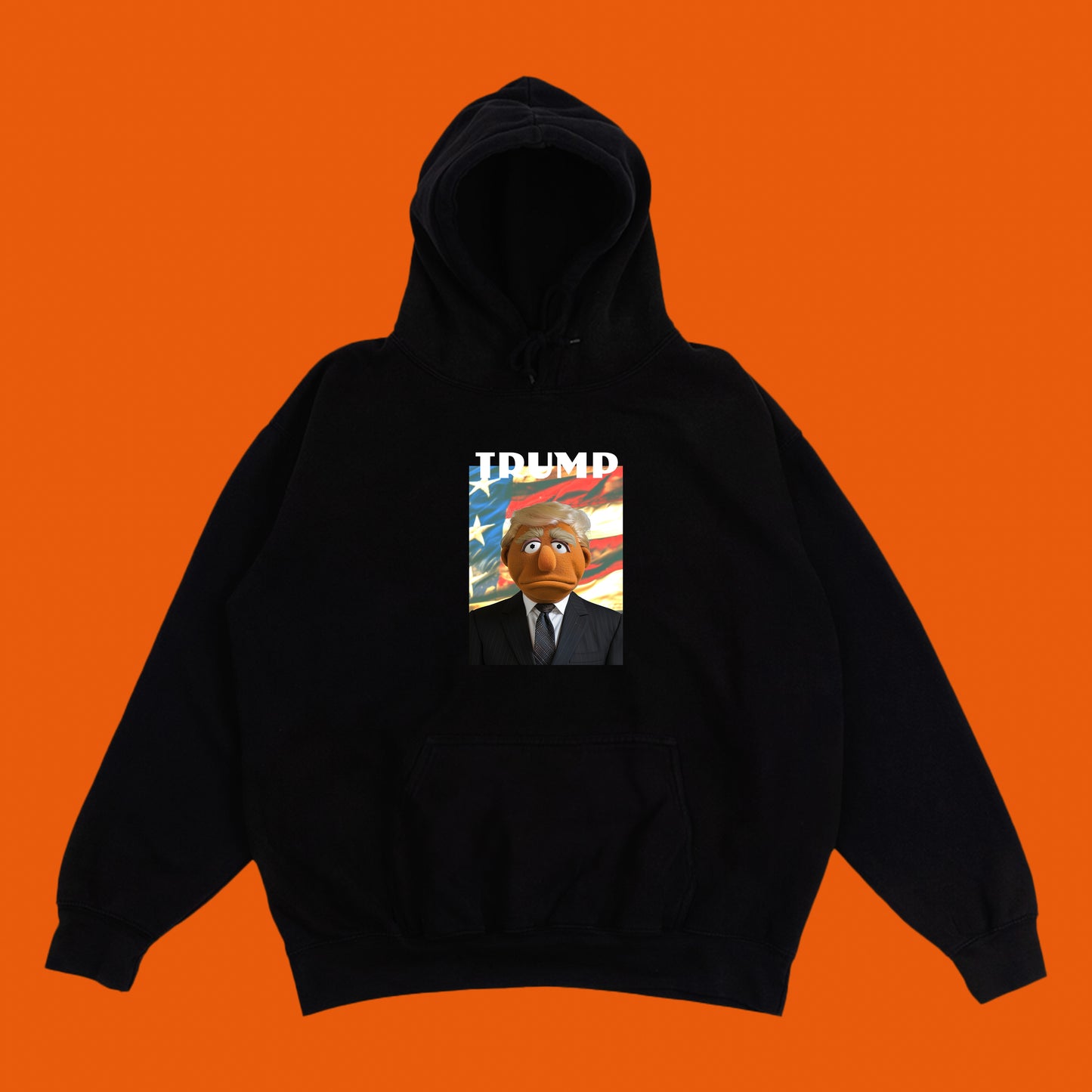 trump muppet flag hoodie
