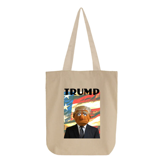 trump muppet flag tote bag