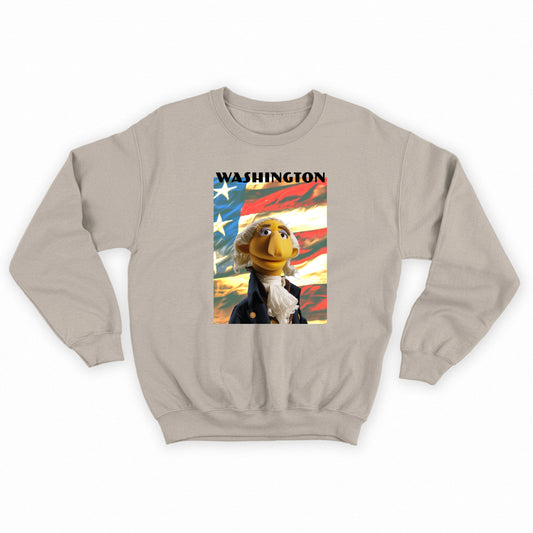 washington muppet flag sweatshirt