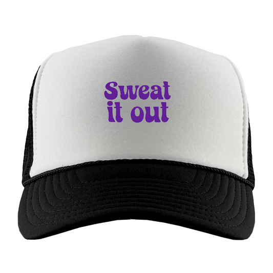 Sweat It Out Purple Foam Trucker Hat