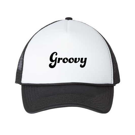Groovy Black Foam Trucker Hat