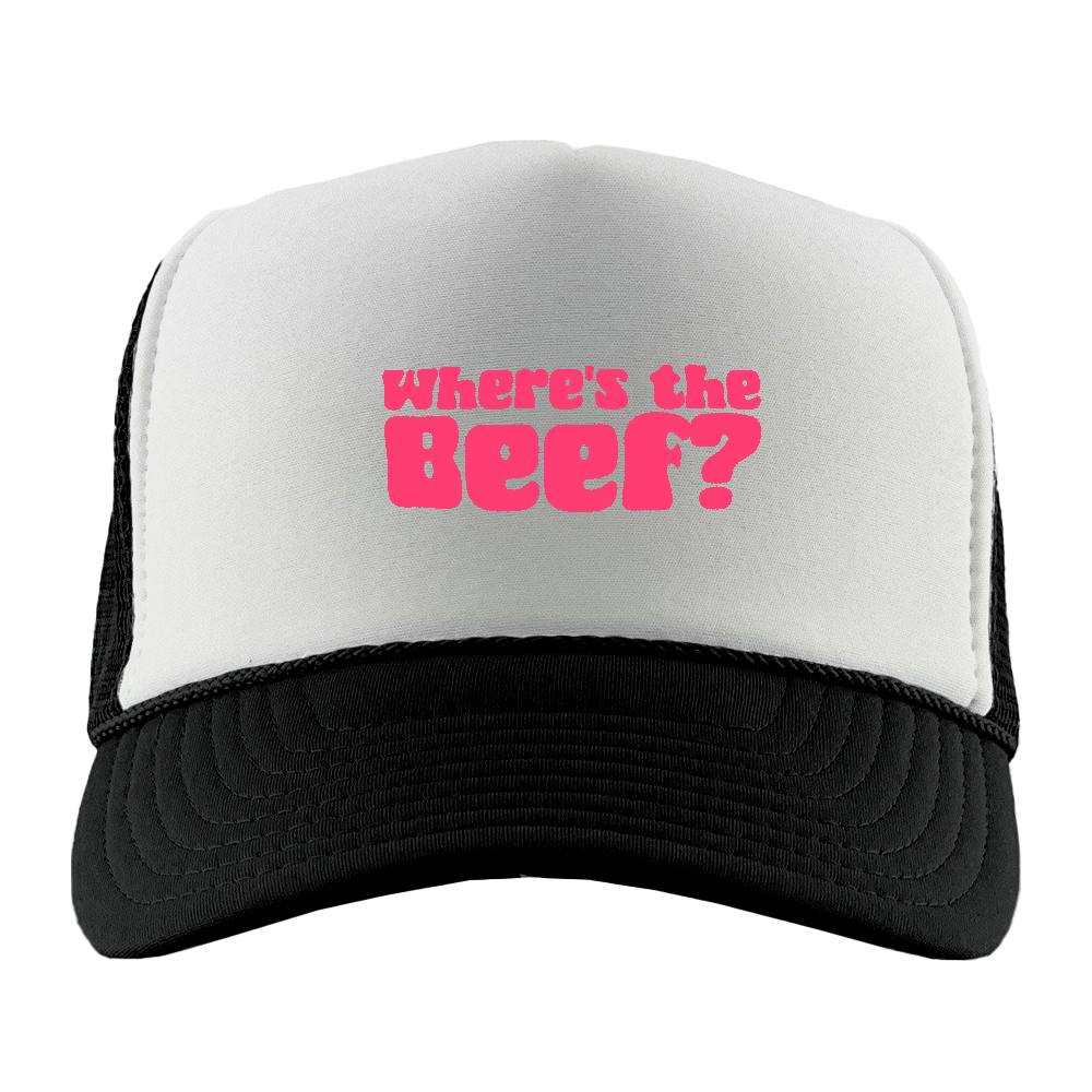 Where's the Beef? Pink Foam Trucker Hat