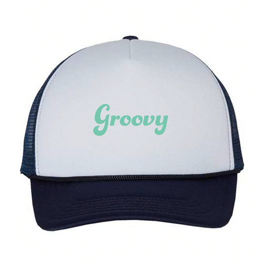 Groovy Teal Foam Trucker Hat