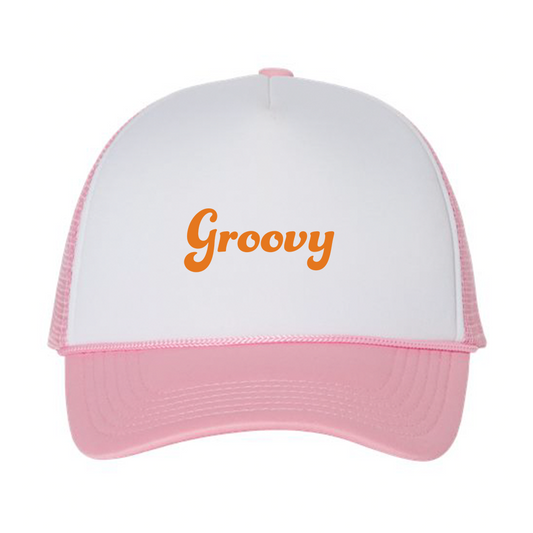Groovy Orange Foam Trucker Hat