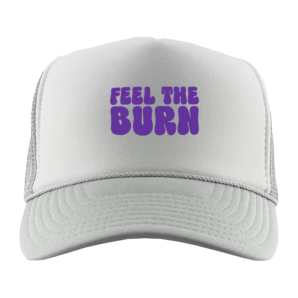 Feel The Burn Purple Foam Trucker Hat