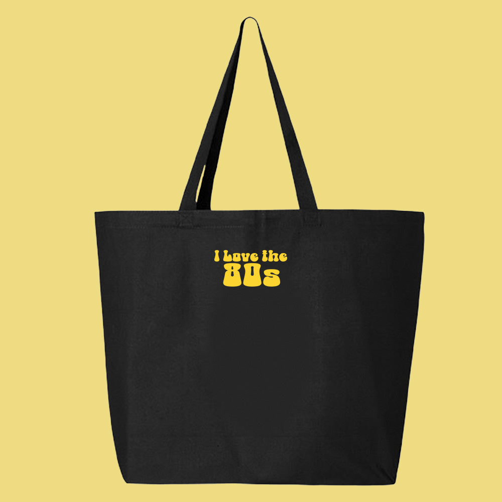 I Love The 80s Yellow Tote Bag